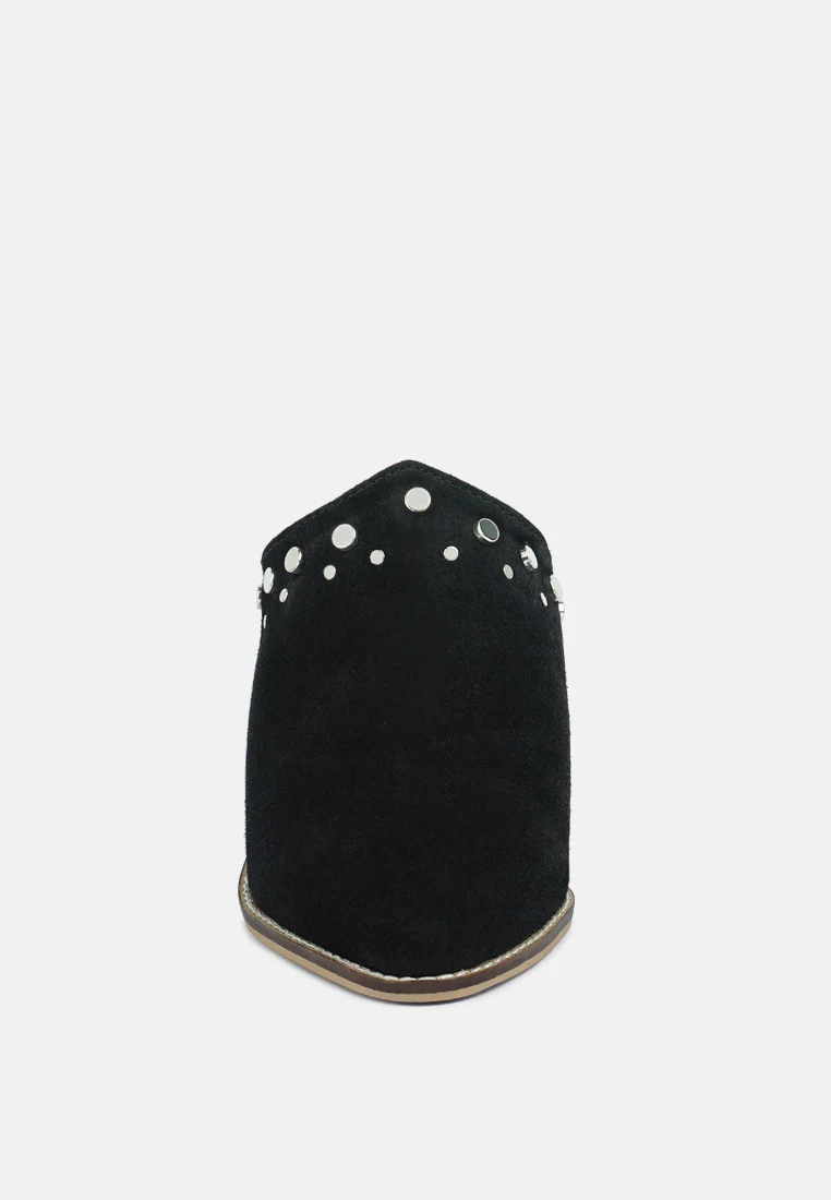 LESLIE Stacked Heel Mules - Image 4