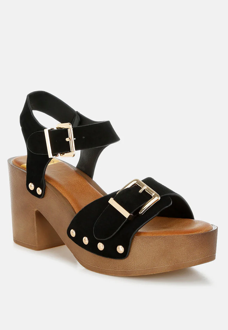 Lhasa Real Suede Leather Clog Sandals - Image 12