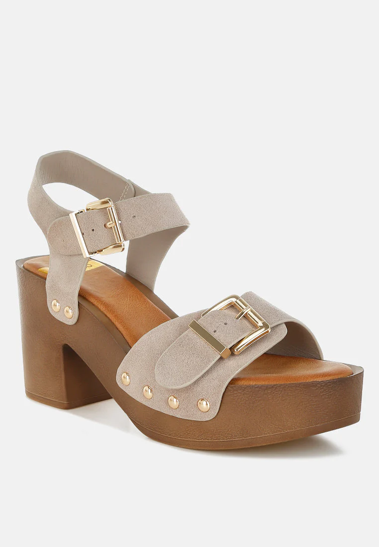 Lhasa Real Suede Leather Clog Sandals - Image 2