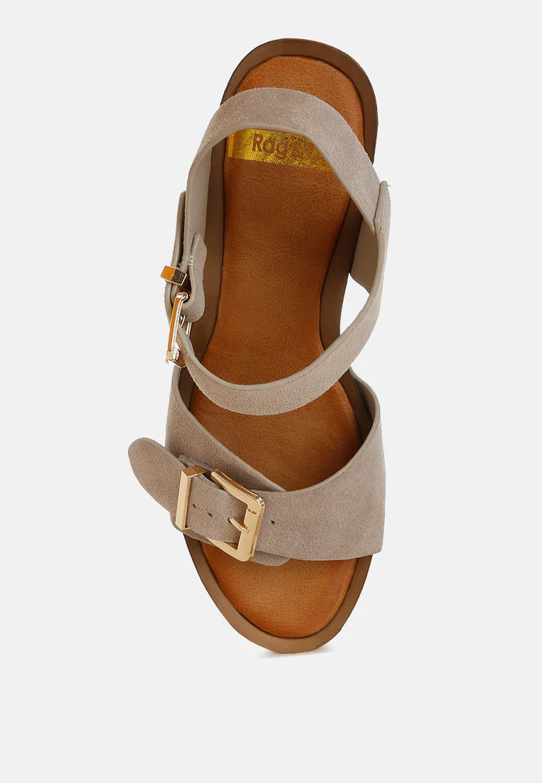 Lhasa Real Suede Leather Clog Sandals - Image 4