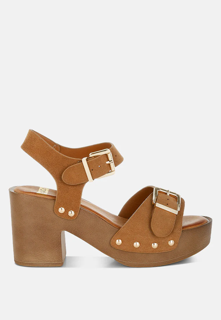 Lhasa Real Suede Leather Clog Sandals - Image 6