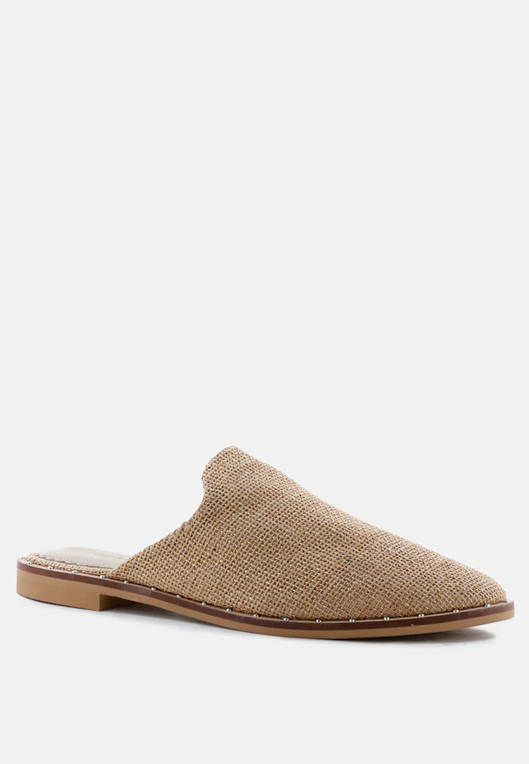 LIA Camel Handcrafted Canvas Mules - Image 2