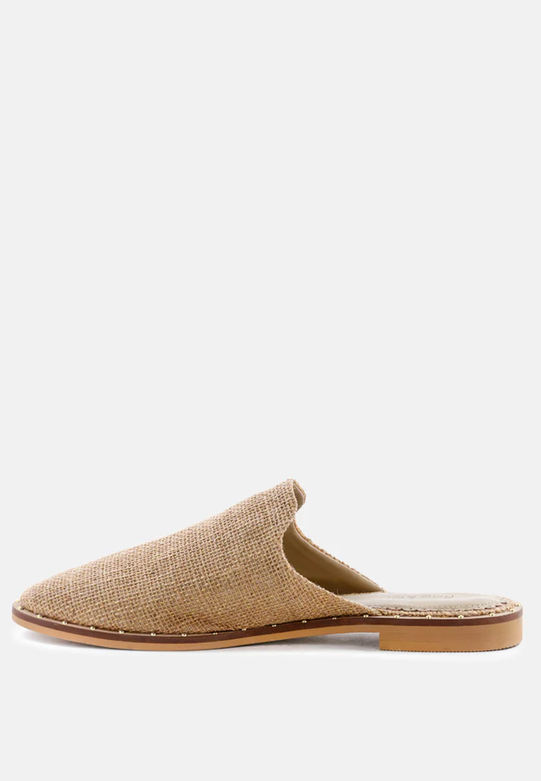 LIA Camel Handcrafted Canvas Mules - Image 3