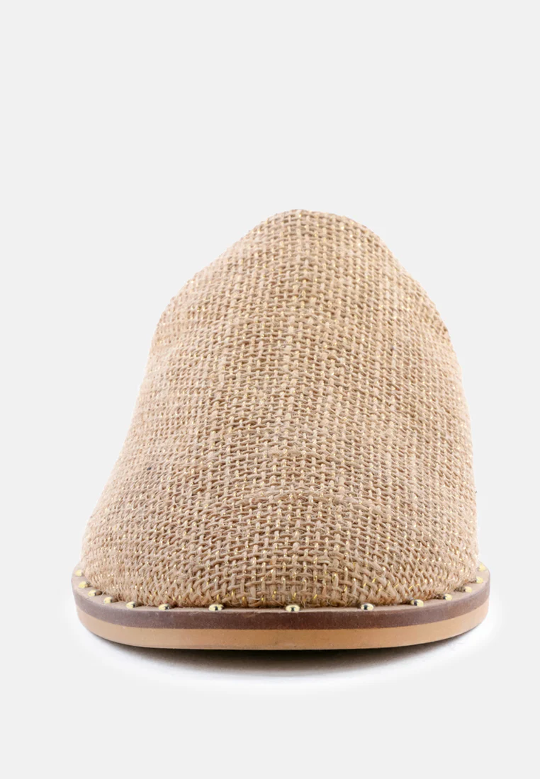LIA Camel Handcrafted Canvas Mules - Image 4