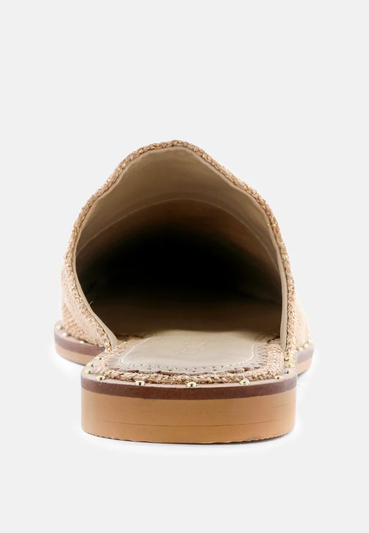 LIA Camel Handcrafted Canvas Mules - Image 5