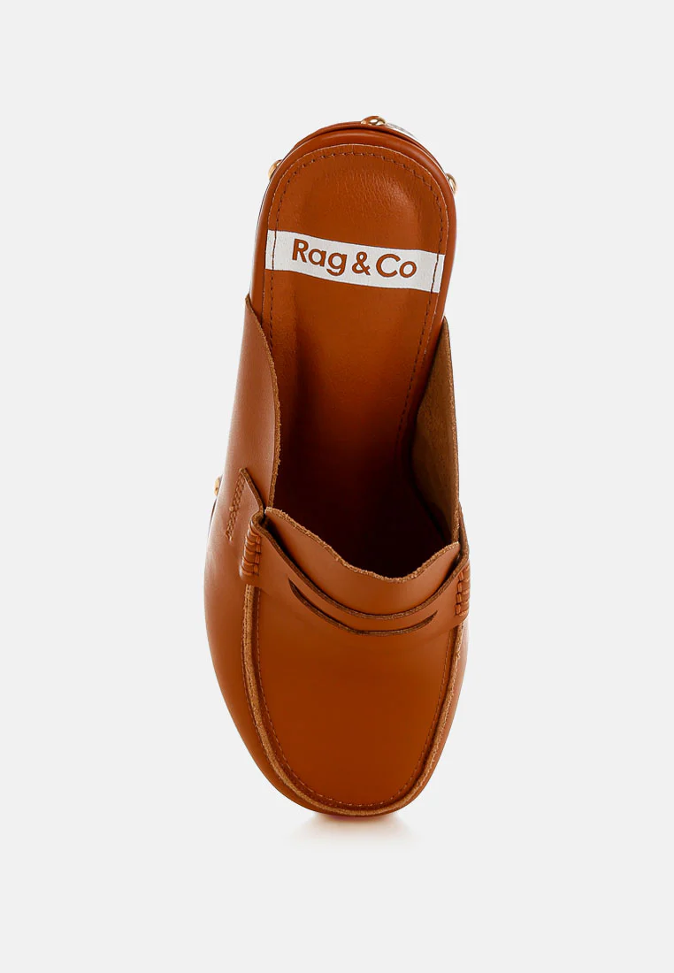 Lyrac Leather Platform Clogs - Image 13