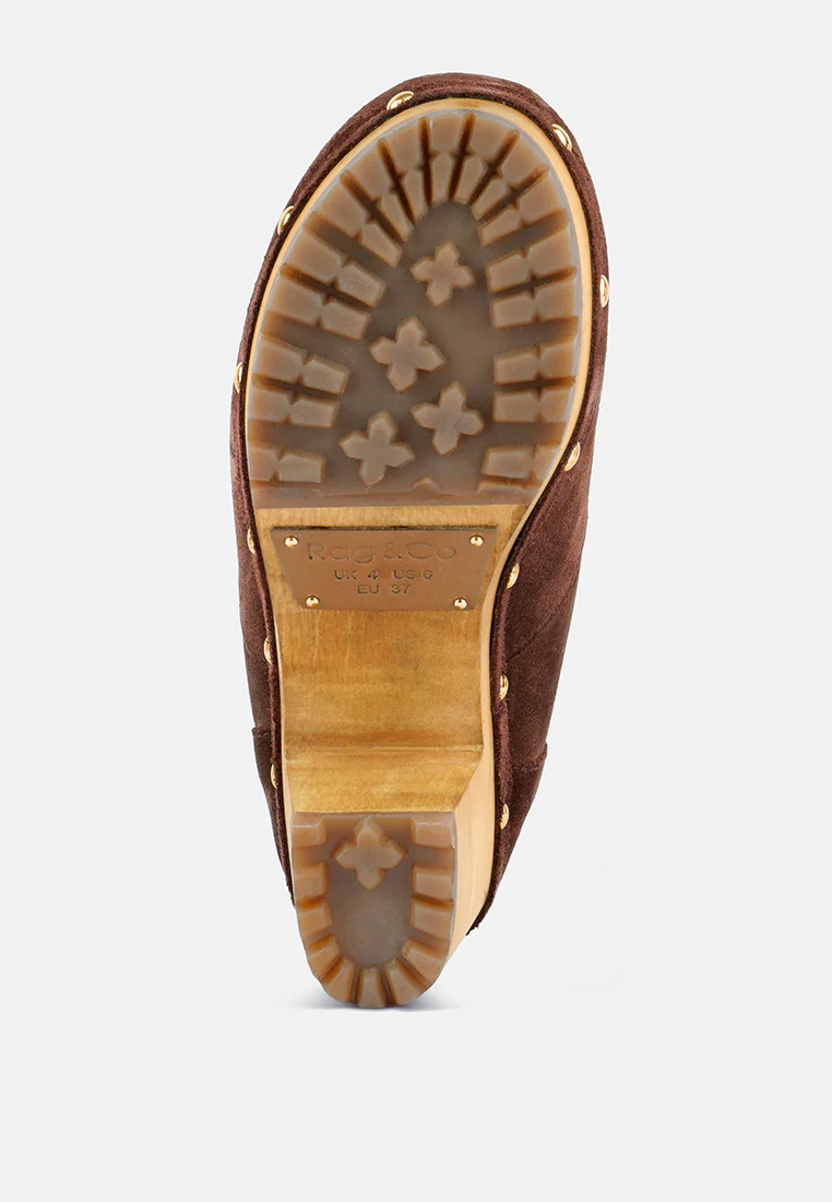 MAAYA Brown Handcrafted Collared Suede Boot - Image 7