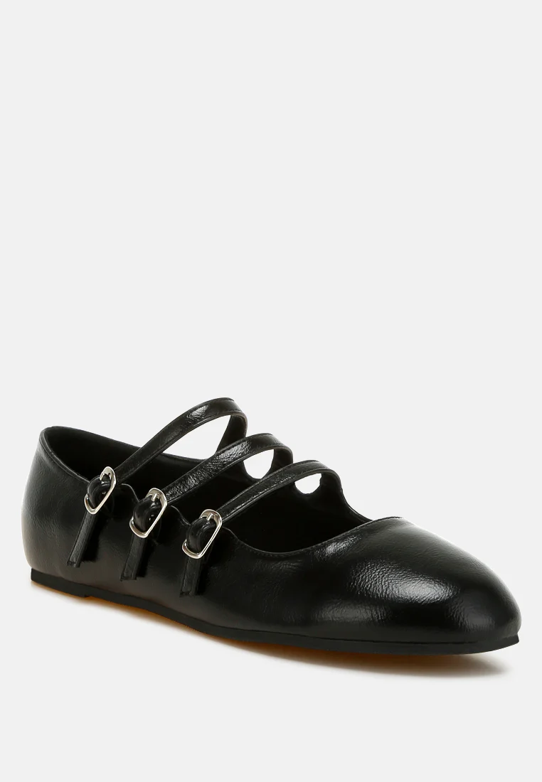 Macarina Triple Strap Mary Jane Ballerinas - Image 10