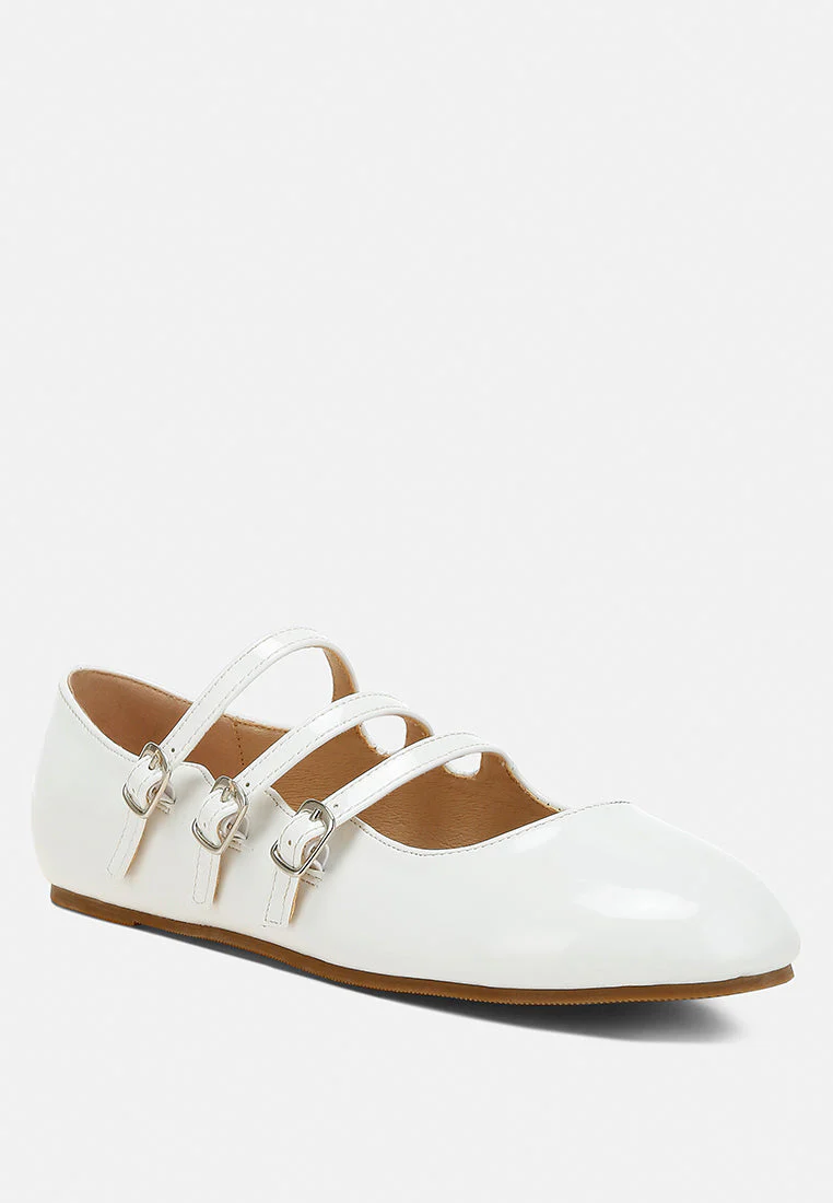 Macarina Triple Strap Mary Jane Ballerinas - Image 4