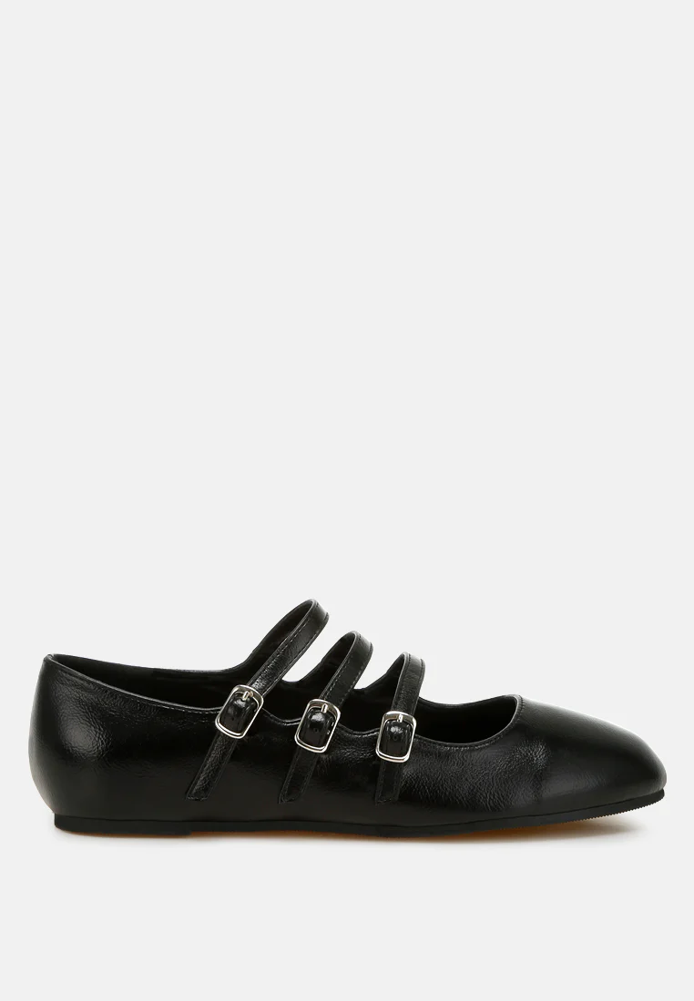 Macarina Triple Strap Mary Jane Ballerinas - Image 9
