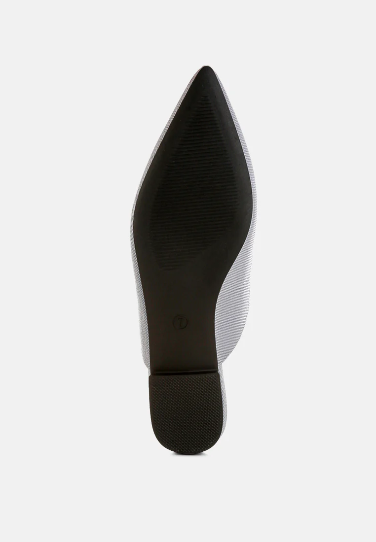 Magnum Diamante Strap Glitter Mules - Image 10