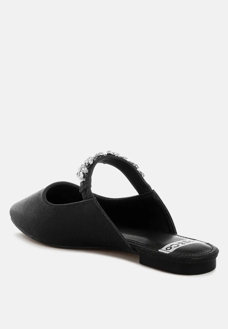 Magnum Diamante Strap Glitter Mules - Image 18