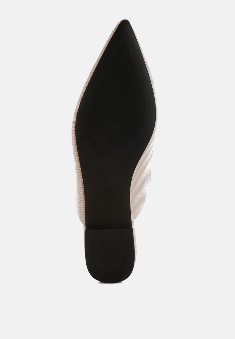 Magnum Diamante Strap Glitter Mules - Image 5