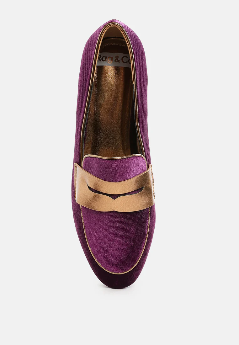 Malta Penny Strap Velvet Loafers - Image 15