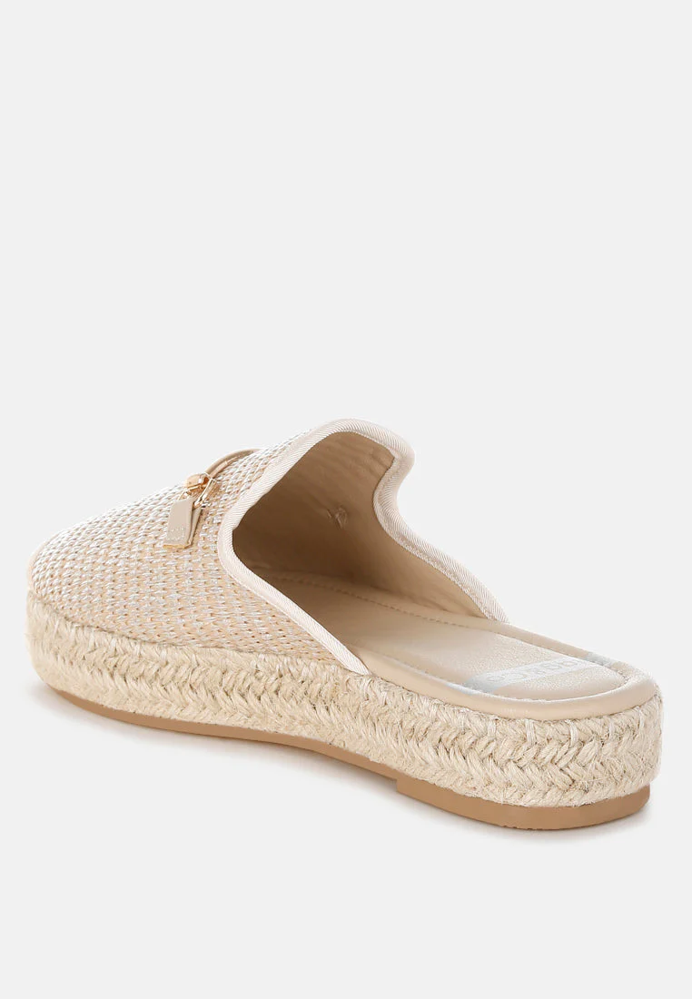 Marama Horsebit Embellished Raffia Mules - Image 3