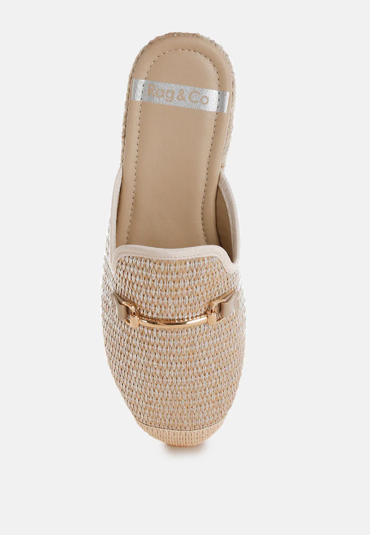Marama Horsebit Embellished Raffia Mules - Image 4