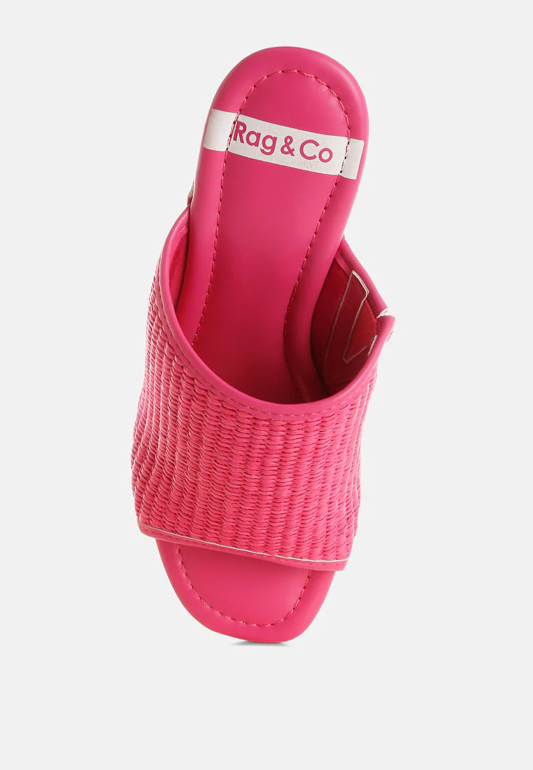 Marengo Raffia Wooden Clogs - Image 10