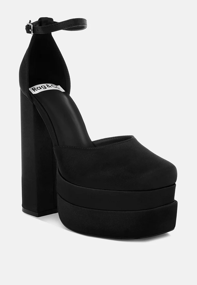 MARTINI Black Sky High Platform Sandals - Image 2
