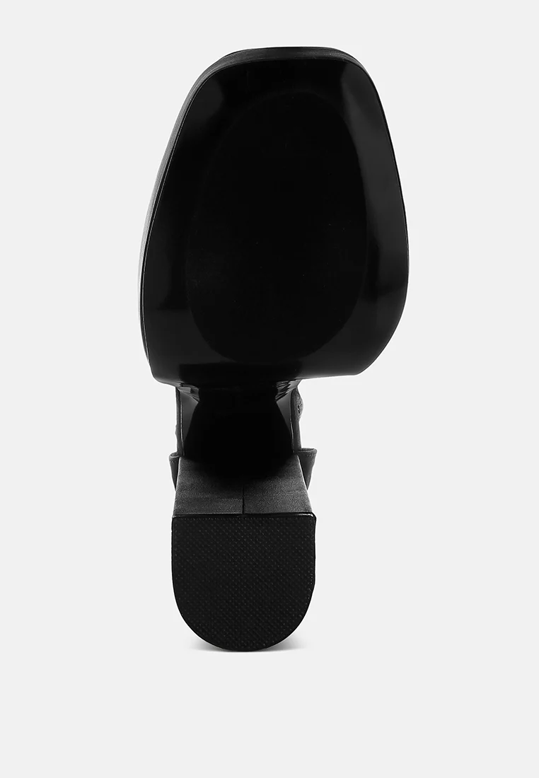 MARTINI Black Sky High Platform Sandals - Image 5