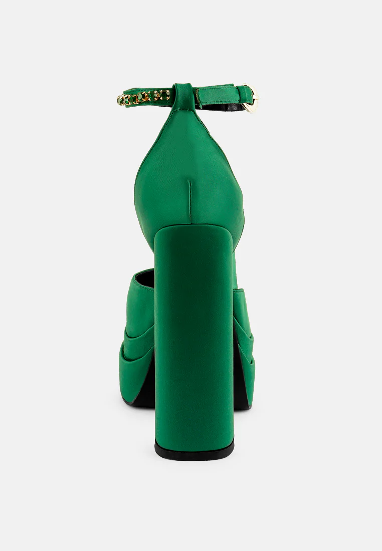 MARTINI Green Sky High Platform Sandals - Image 5