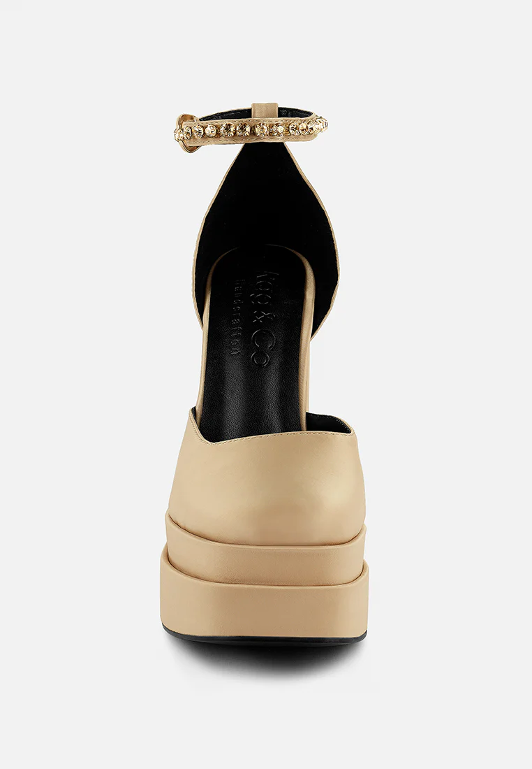 MARTINI Latte Sky High Platform Sandals - Image 3