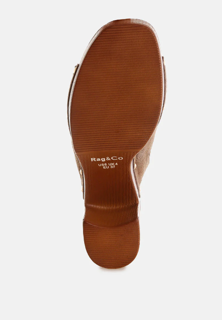 Masaki Soft Suede Leather Wooden Clogs - Image 14