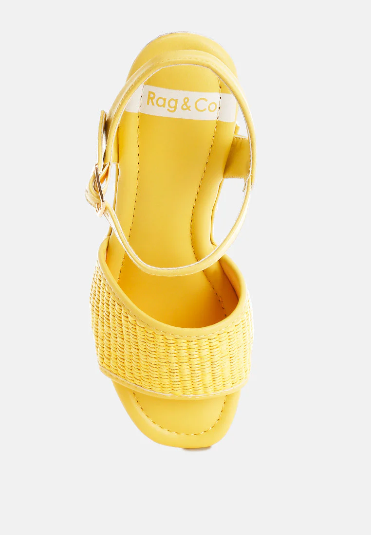 Mazaro Raffia Chunky Sandals - Image 11