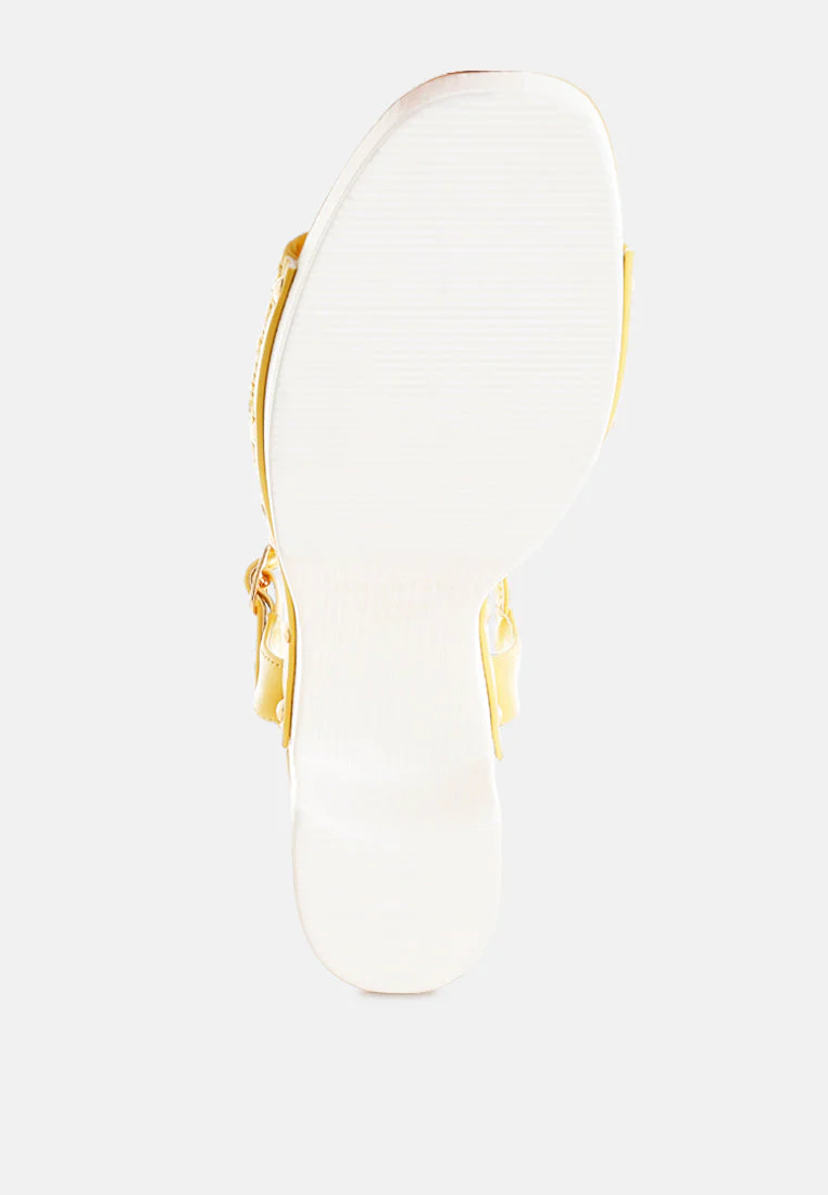Mazaro Raffia Chunky Sandals - Image 12