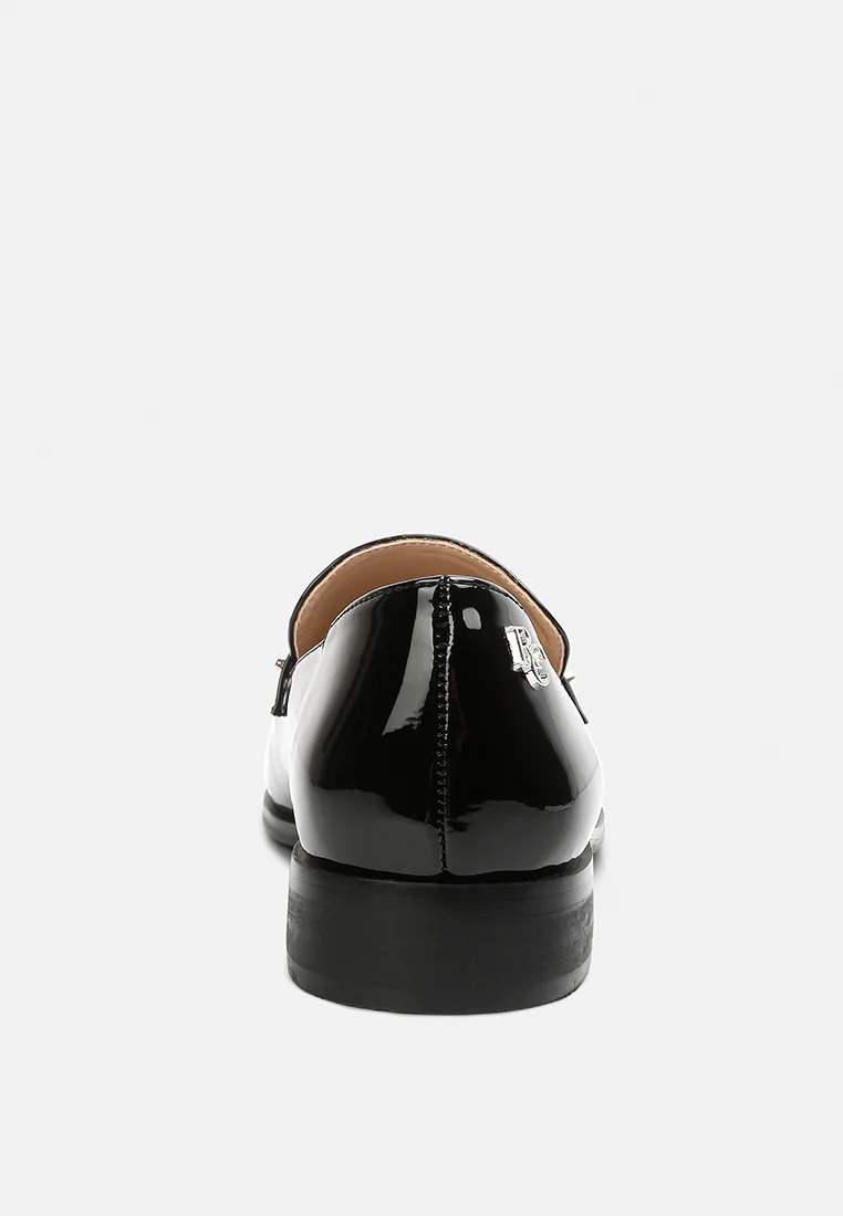 MEANBABE Semicasual Stud Detail Patent Loafers in Black - Image 5