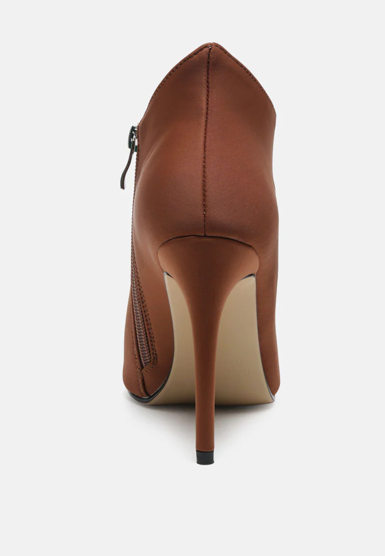 MELBA Pointed Toe Stiletto Boot In Brown - Image 5