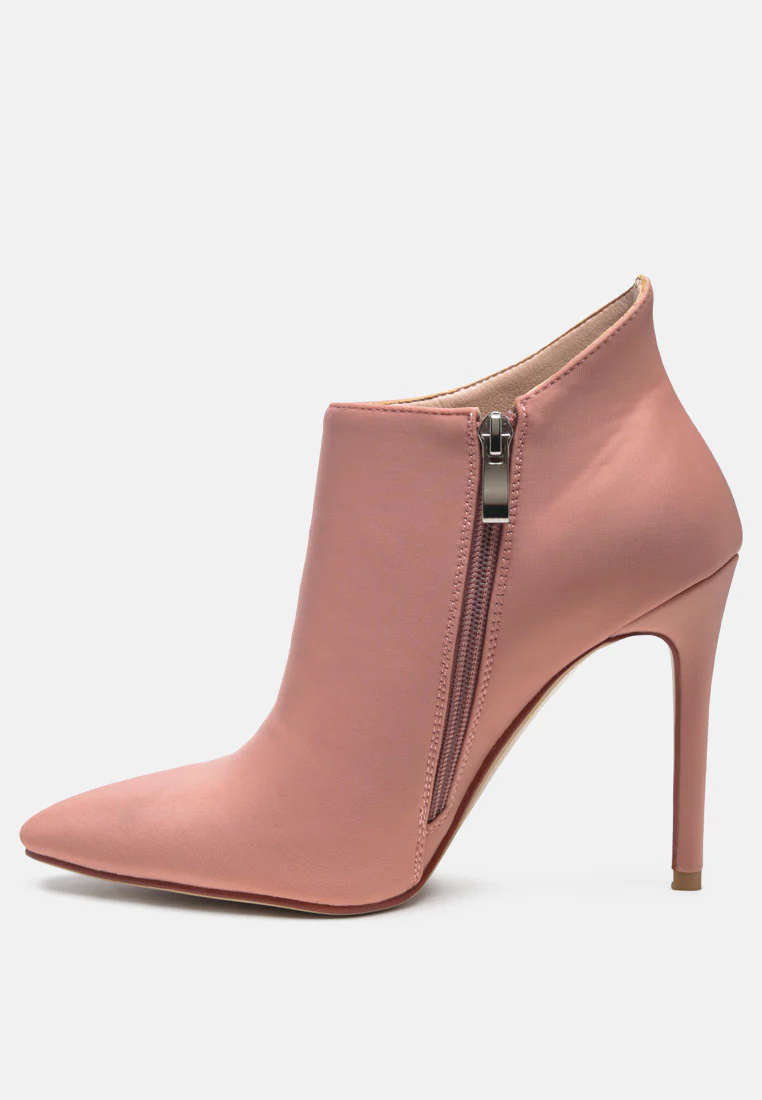 MELBA Pointed Toe Stiletto Boot in Nude - Image 4