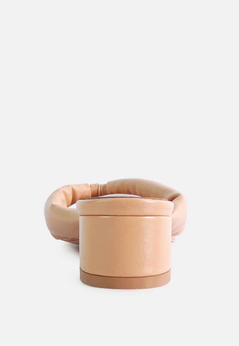 MEMESTAR Latte Low Heel Thong Sandals - Image 6