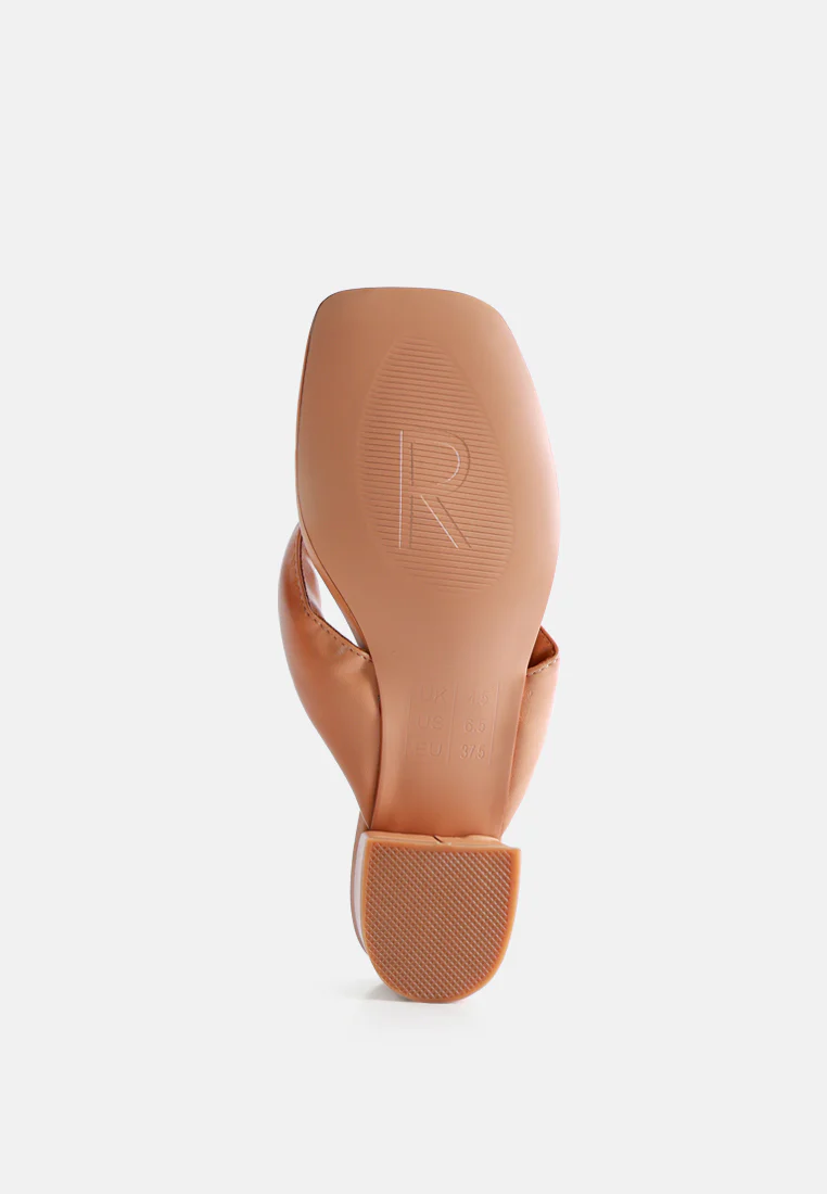 MEMESTAR Latte Low Heel Thong Sandals - Image 8