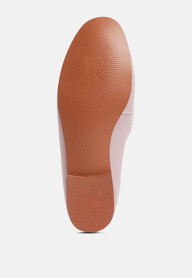 MERVA Chunky Chain Leather Loafers in lilac - Image 7