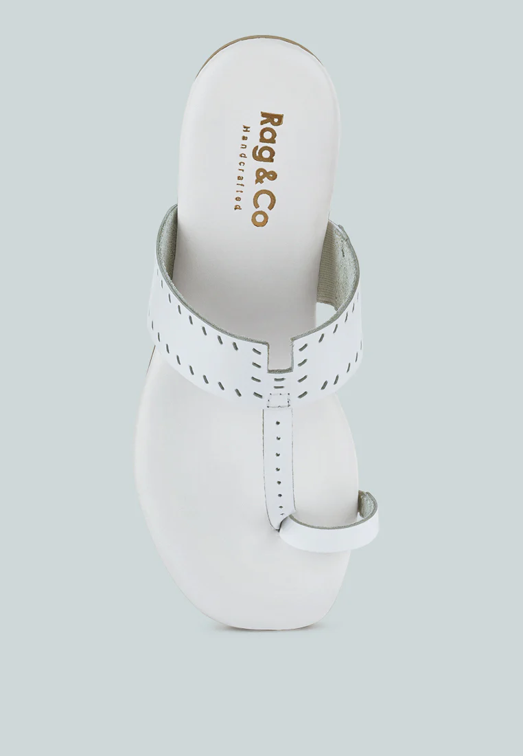 MILA White Toe Ring Thong Slip Ons - Image 6