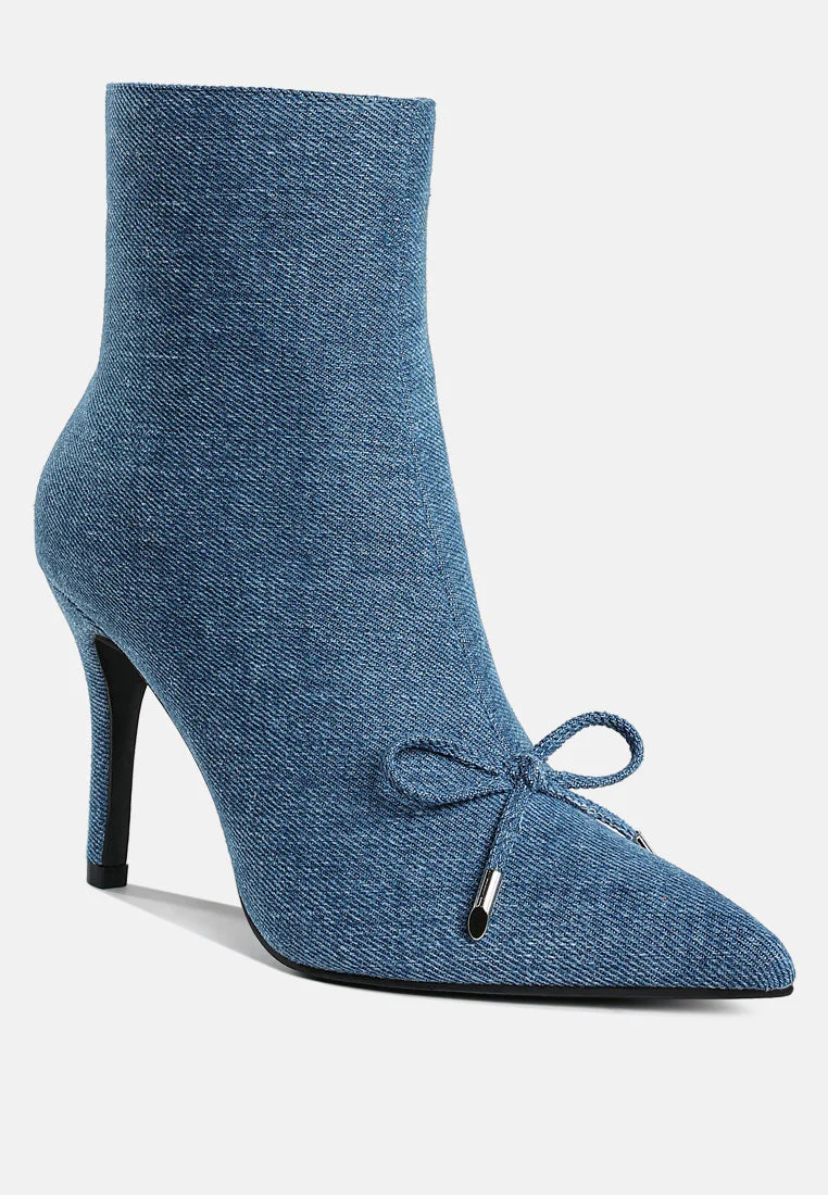 Milda Denim Stiletto Boots - Image 2