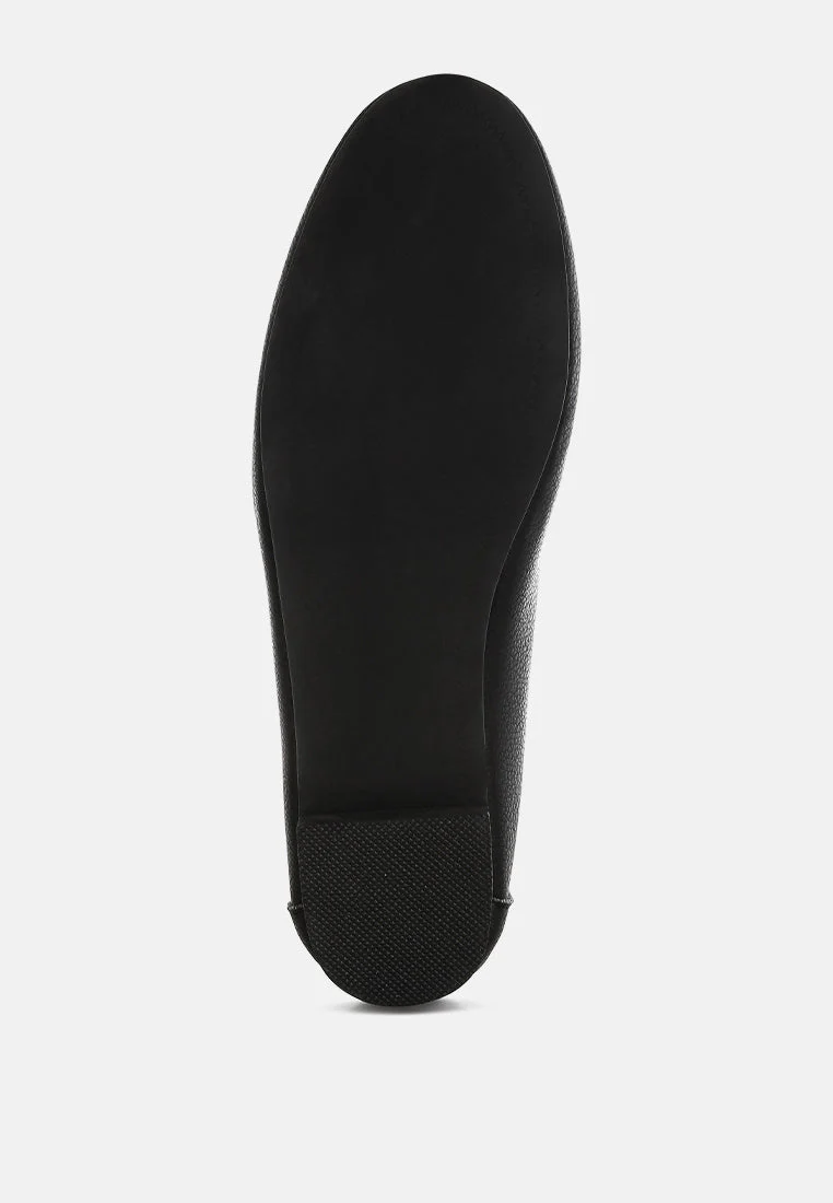Modaha Horsebit & Studs Embellished Real Leather Loafers - Image 5