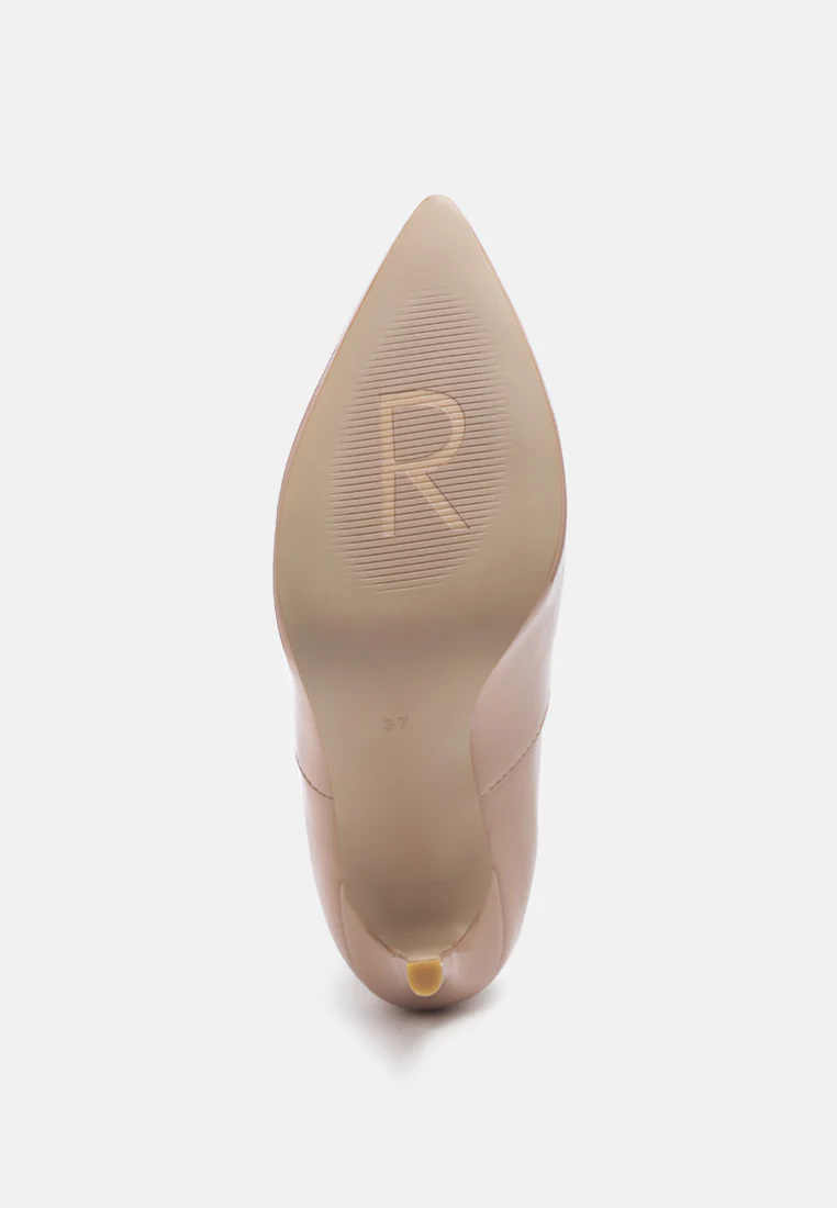 MOLINA High Heeled Chelsea Boot In Nude - Image 6