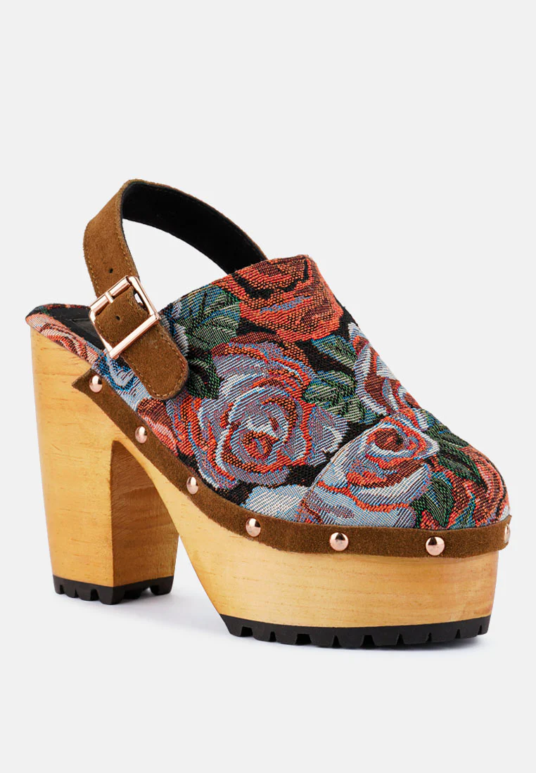 MURAL Tapestry Handcrafted Clogs - Image 2