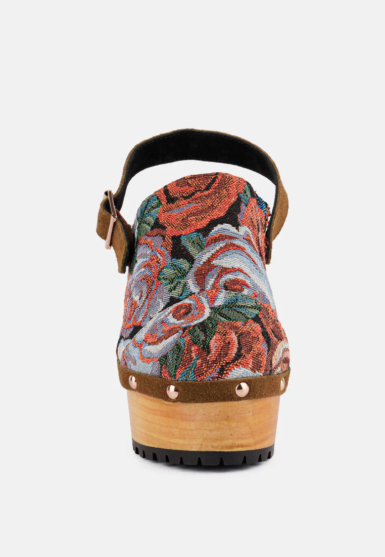 MURAL Tapestry Handcrafted Clogs - Image 3