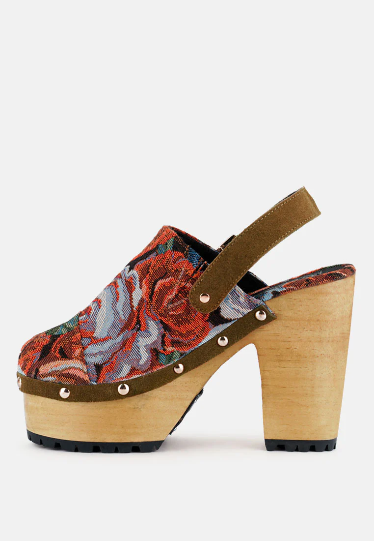 MURAL Tapestry Handcrafted Clogs - Image 4