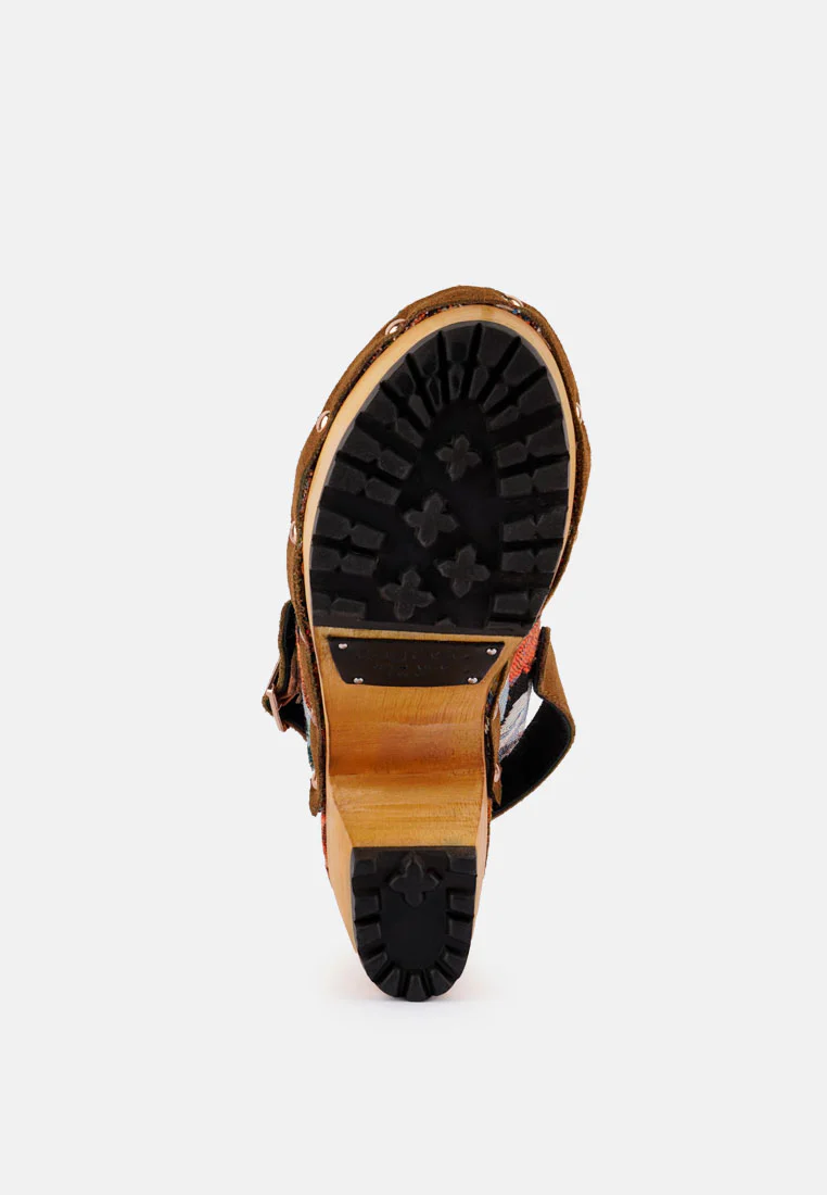 MURAL Tapestry Handcrafted Clogs - Image 7