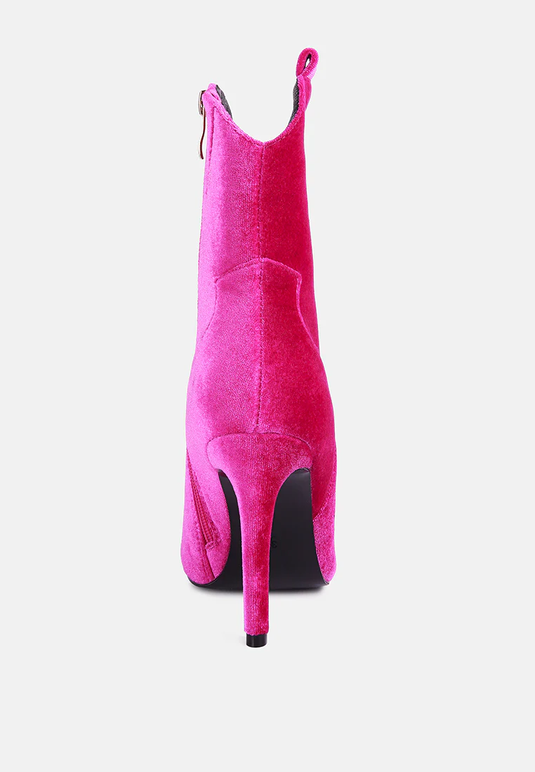 NAT-LOVE Fuchsia Velvet Cow Girl boot - Image 5