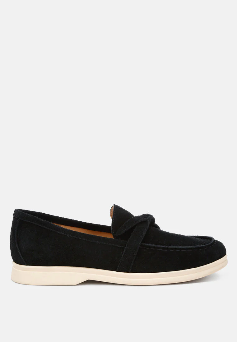 Nautica Genuine Suede Knot Detailed Loafers - Image 17