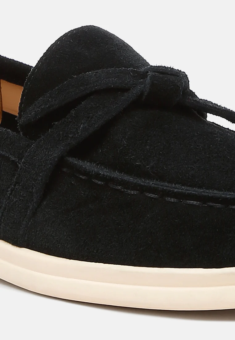 Nautica Genuine Suede Knot Detailed Loafers - Image 25