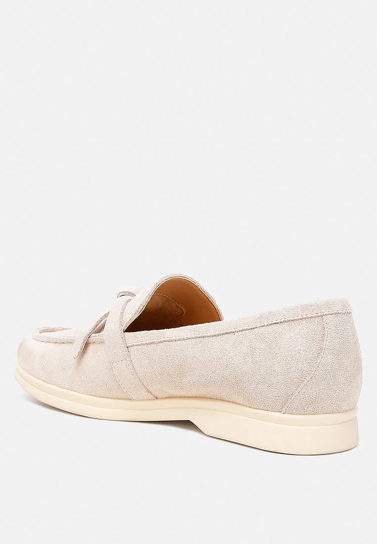 Nautica Genuine Suede Knot Detailed Loafers - Image 4