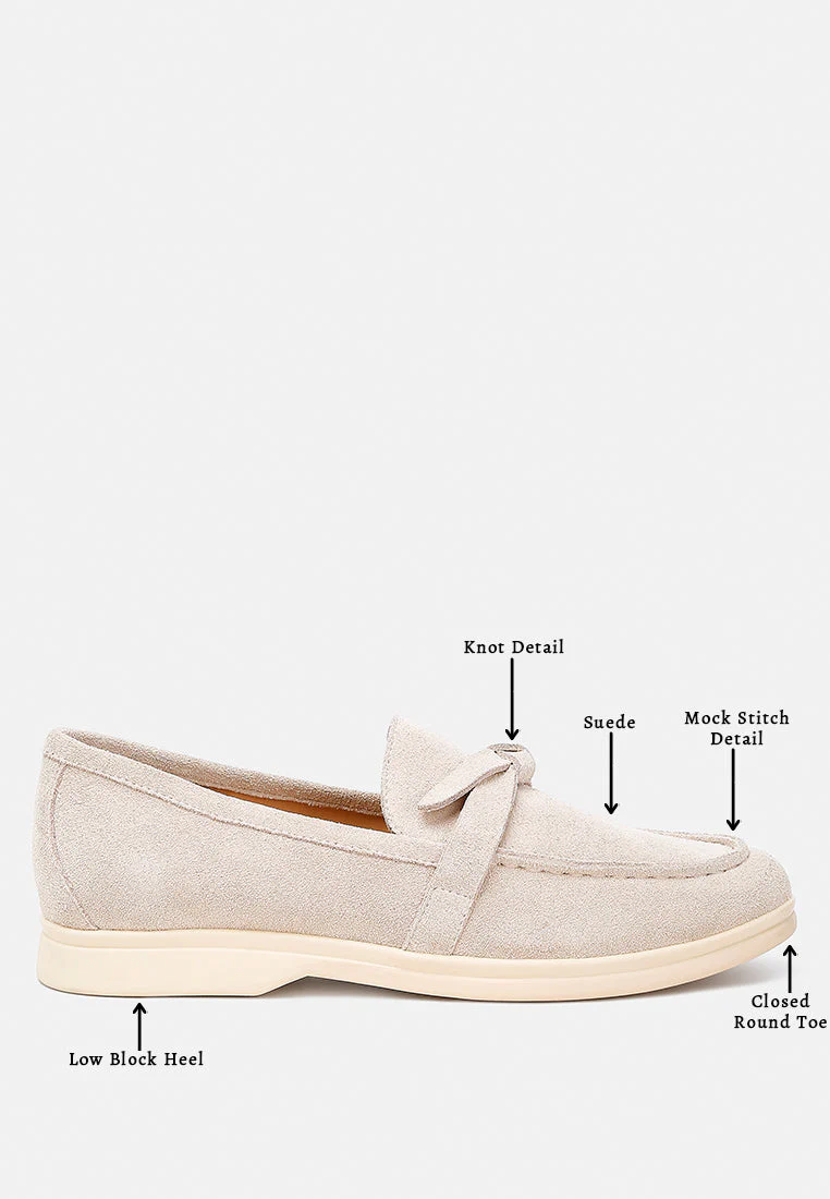 Nautica Genuine Suede Knot Detailed Loafers - Image 7