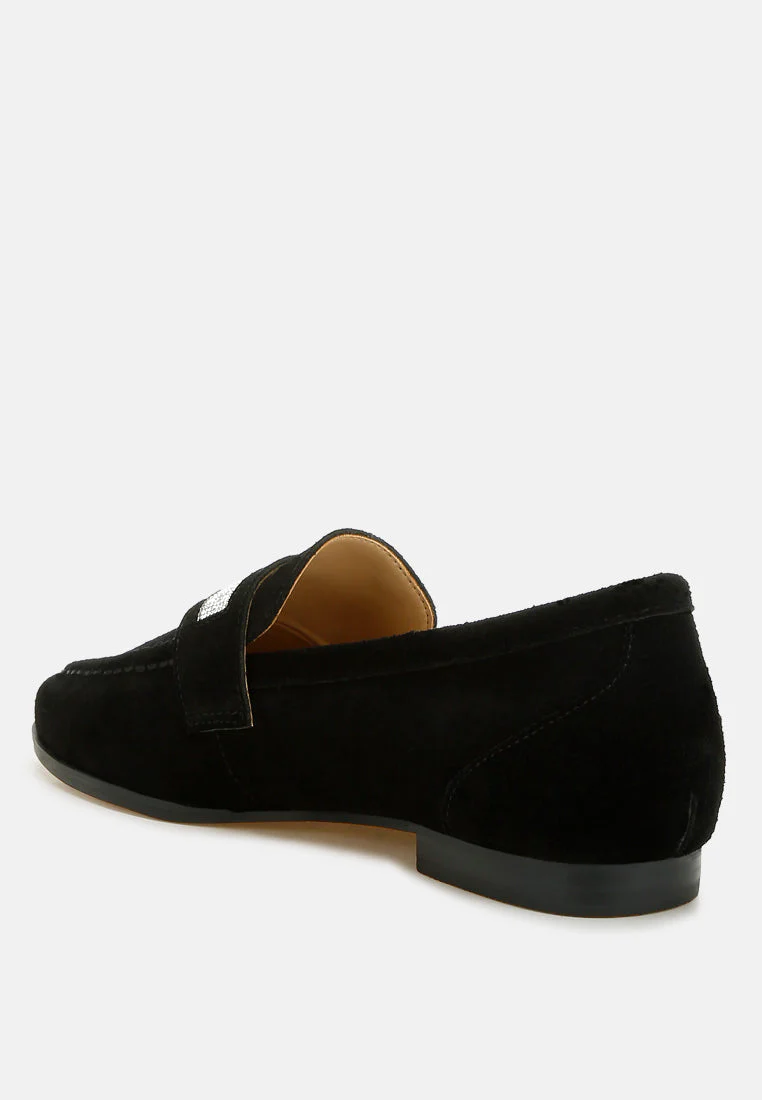 New Ode Rhinestone Penny Strap Loafers - Image 13
