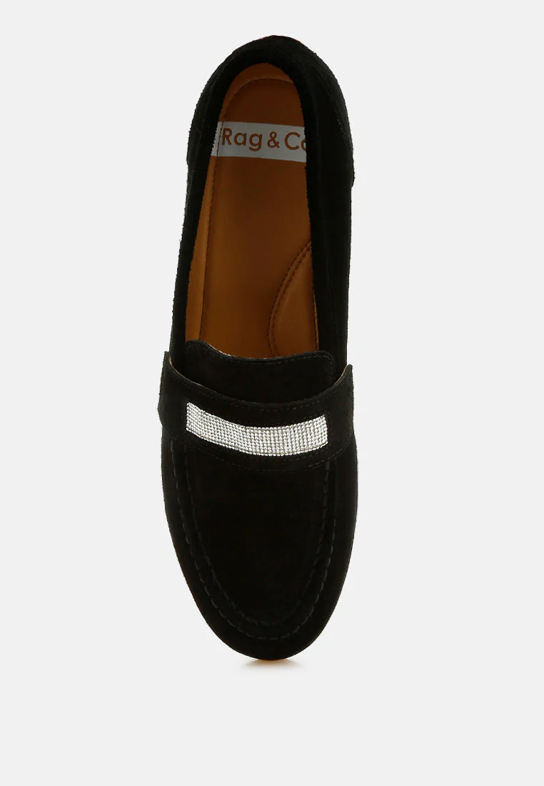 New Ode Rhinestone Penny Strap Loafers - Image 14