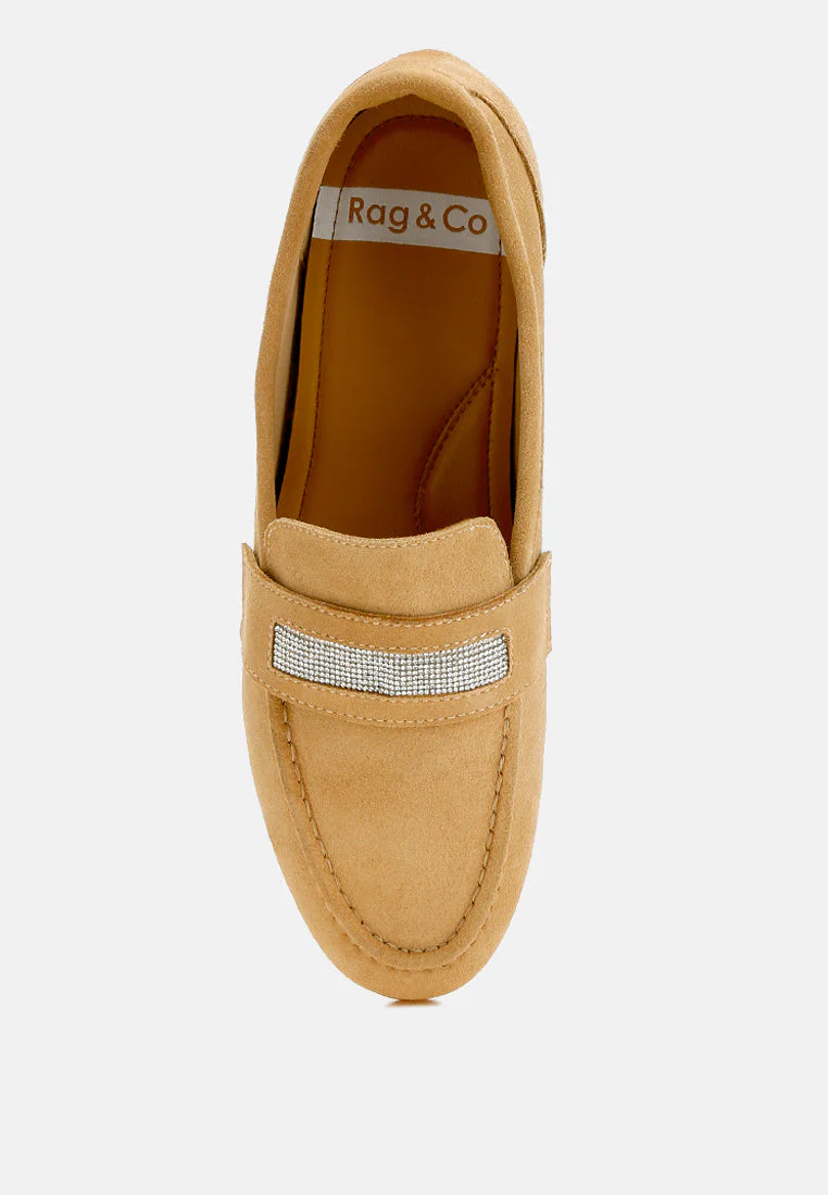 New Ode Rhinestone Penny Strap Loafers - Image 4